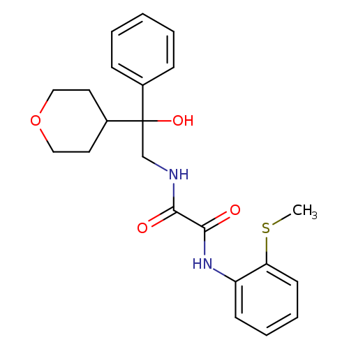 N'-[2-hydroxy-2-(oxan-4-yl)-2-phenylethyl]-N-[2-(methylsulfanyl)phenyl]ethanediamide