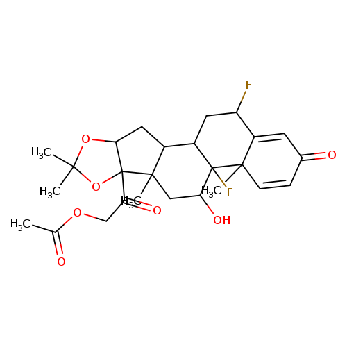 Pregna-1,4-diene-3,20-dione,21-(acetyloxy)-6,9-difluoro-11-hydroxy-16,17-[(1-methylethylidene)bis(oxy)]-,(6a,11b,16a)-