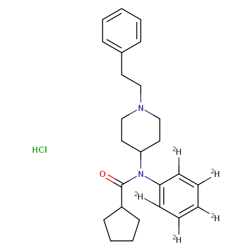 N-(1-phenethylpiperidin-4-yl)-N-(phenyl-d5)cyclopentanecarboxamide,monohydrochloride