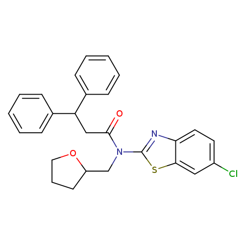 N-(6-chloro-1,3-benzothiazol-2-yl)-N-[(oxolan-2-yl)methyl]-3,3-diphenylpropanamide