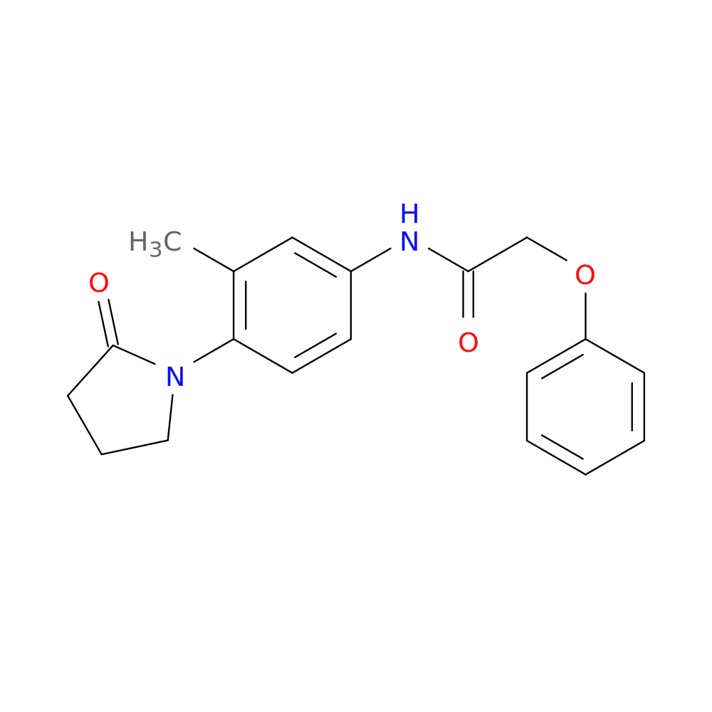 N-[3-methyl-4-(2-oxopyrrolidin-1-yl)phenyl]-2-phenoxyacetamide