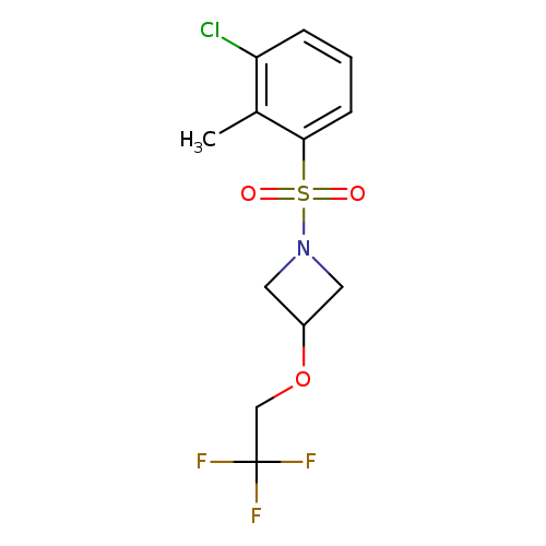 1-(3-chloro-2-methylbenzenesulfonyl)-3-(2,2,2-trifluoroethoxy)azetidine