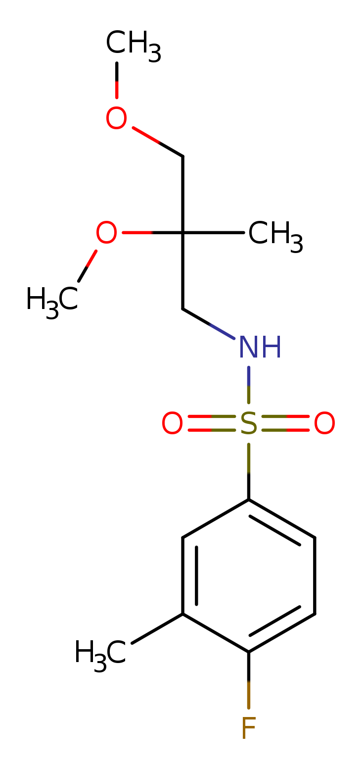 N-(2,3-dimethoxy-2-methylpropyl)-4-fluoro-3-methylbenzene-1-sulfonamide