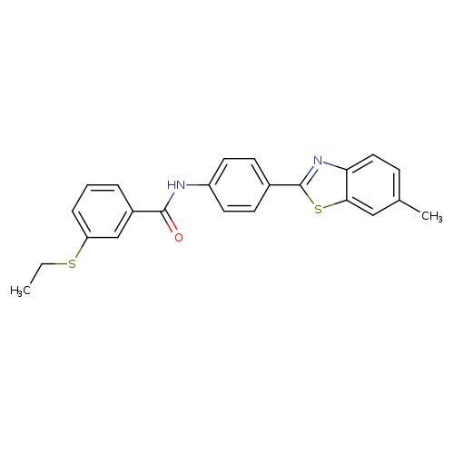 3-(ethylsulfanyl)-N-[4-(6-methyl-1,3-benzothiazol-2-yl)phenyl]benzamide