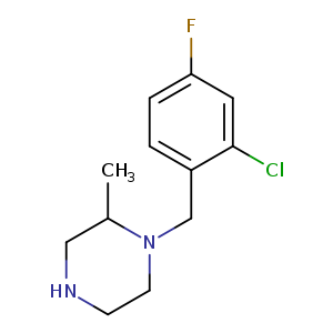 1-[(2-chloro-4-fluorophenyl)methyl]-2-methylpiperazine