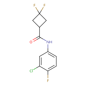 N-(3-chloro-4-fluorophenyl)-3,3-difluorocyclobutane-1-carboxamide