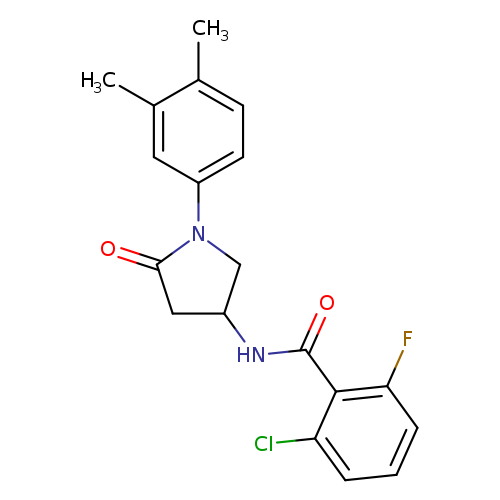 2-chloro-N-[1-(3,4-dimethylphenyl)-5-oxopyrrolidin-3-yl]-6-fluorobenzamide