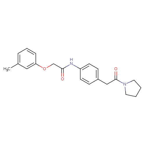 2-(3-methylphenoxy)-N-{4-[2-oxo-2-(pyrrolidin-1-yl)ethyl]phenyl}acetamide
