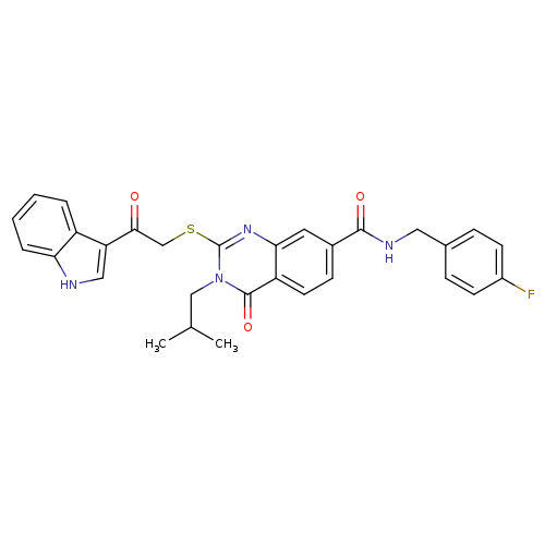 N-[(4-fluorophenyl)methyl]-2-{[2-(1H-indol-3-yl)-2-oxoethyl]sulfanyl}-3-(2-methylpropyl)-4-oxo-3,4-dihydroquinazoline-7-carboxamide