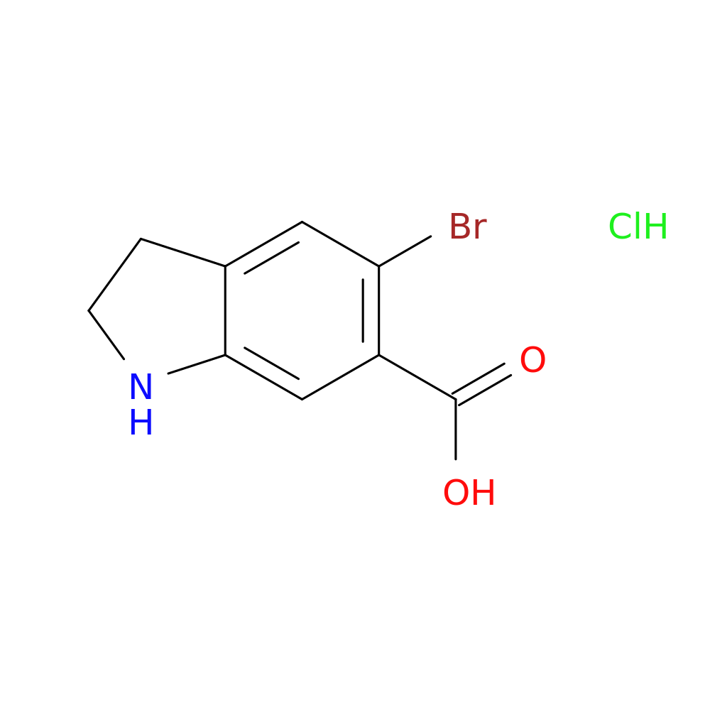 5-bromo-2,3-dihydro-1H-indole-6-carboxylic acid hydrochloride