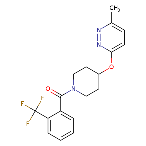 3-methyl-6-({1-[2-(trifluoromethyl)benzoyl]piperidin-4-yl}oxy)pyridazine