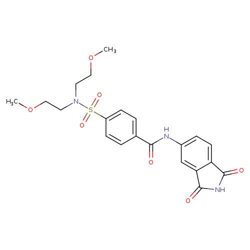 4-[bis(2-methoxyethyl)sulfamoyl]-N-(1,3-dioxo-2,3-dihydro-1H-isoindol-5-yl)benzamide