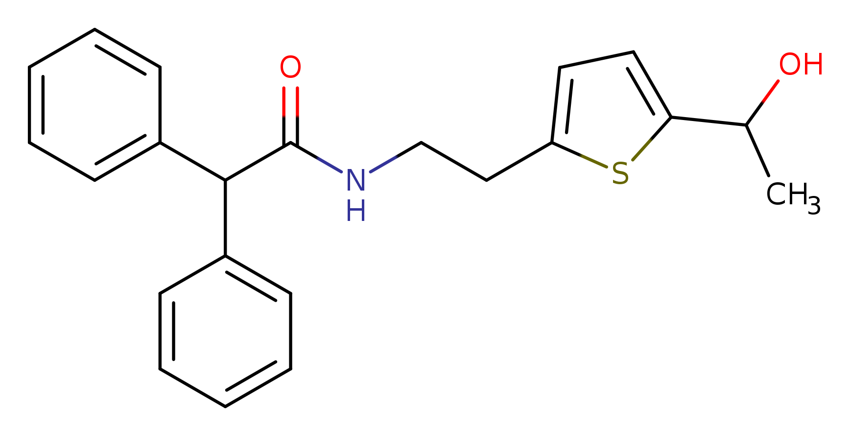 N-{2-[5-(1-hydroxyethyl)thiophen-2-yl]ethyl}-2,2-diphenylacetamide