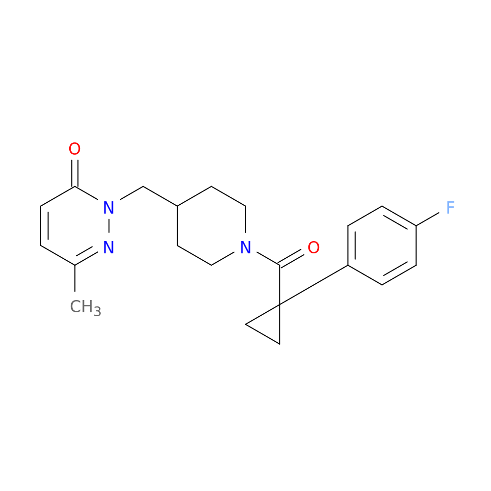 2-({1-[1-(4-fluorophenyl)cyclopropanecarbonyl]piperidin-4-yl}methyl)-6-methyl-2,3-dihydropyridazin-3-one