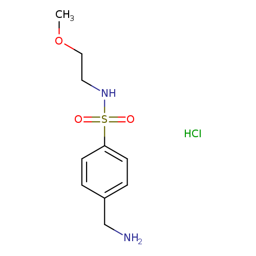 4-(aminomethyl)-N-(2-methoxyethyl)benzene-1-sulfonamide hydrochloride