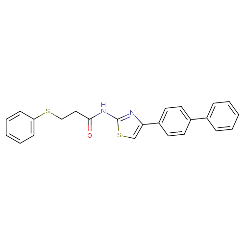 N-(4-{[1,1'-biphenyl]-4-yl}-1,3-thiazol-2-yl)-3-(phenylsulfanyl)propanamide