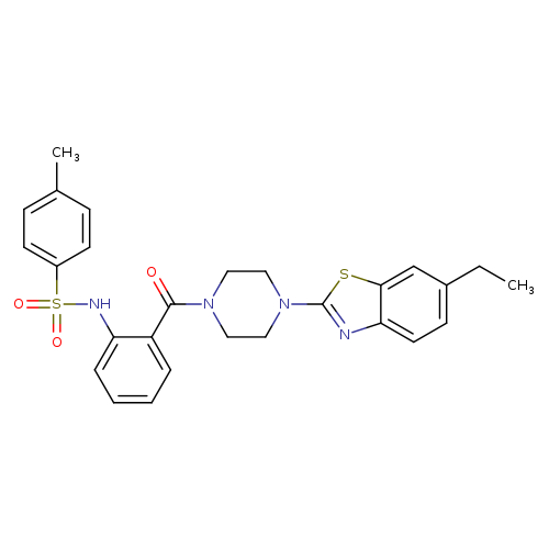 N-{2-[4-(6-ethyl-1,3-benzothiazol-2-yl)piperazine-1-carbonyl]phenyl}-4-methylbenzene-1-sulfonamide
