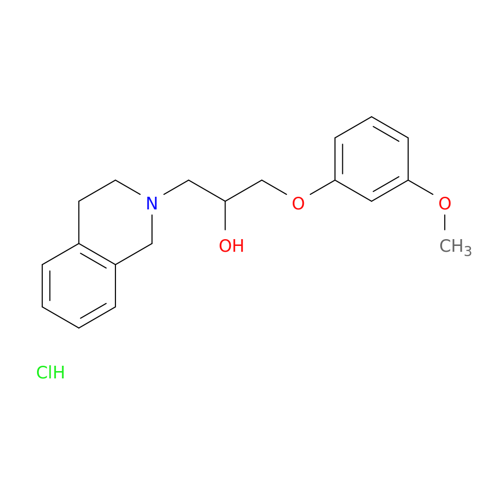 1-(3,4-DIHYDROISOQUINOLIN-2(1H)-YL)-3-(3-METHOXYPHENOXY)PROPAN-2-OL HYDRO+