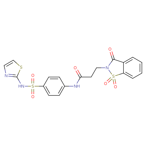 N-{4-[(1,3-thiazol-2-yl)sulfamoyl]phenyl}-3-(1,1,3-trioxo-2,3-dihydro-1lambda6,2-benzothiazol-2-yl)propanamide