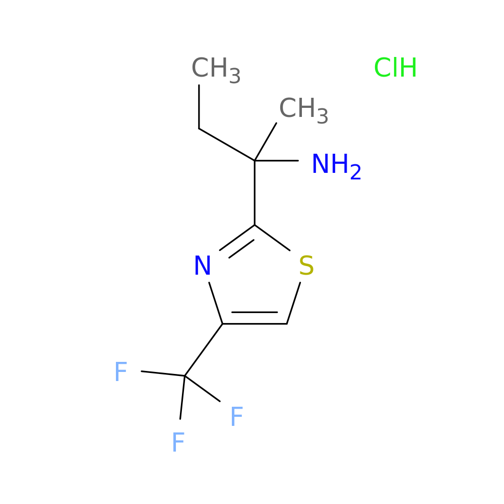 2-[4-(trifluoromethyl)-1,3-thiazol-2-yl]butan-2-amine hydrochloride