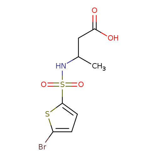 3-(5-bromothiophene-2-sulfonamido)butanoic acid
