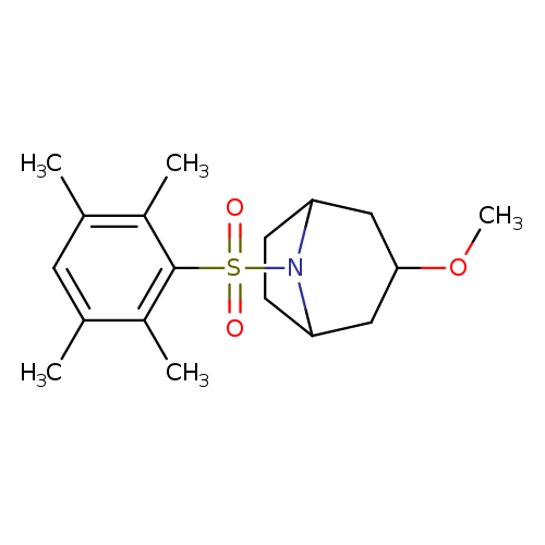 3-methoxy-8-(2,3,5,6-tetramethylbenzenesulfonyl)-8-azabicyclo[3.2.1]octane