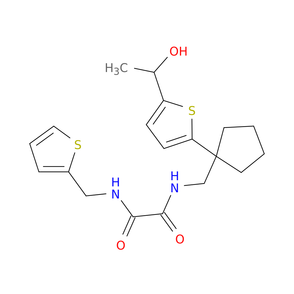 N-({1-[5-(1-hydroxyethyl)thiophen-2-yl]cyclopentyl}methyl)-N'-[(thiophen-2-yl)methyl]ethanediamide