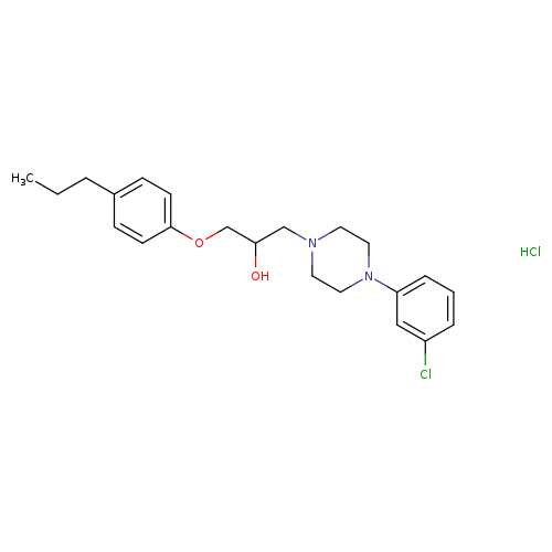1-[4-(3-chlorophenyl)piperazin-1-yl]-3-(4-propylphenoxy)propan-2-ol hydrochloride