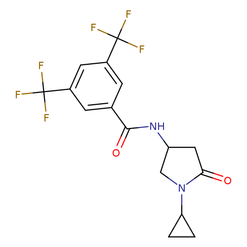 N-(1-cyclopropyl-5-oxopyrrolidin-3-yl)-3,5-bis(trifluoromethyl)benzamide