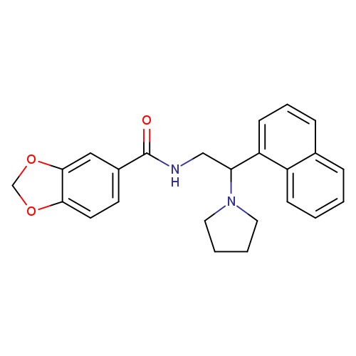 N-[2-(naphthalen-1-yl)-2-(pyrrolidin-1-yl)ethyl]-2H-1,3-benzodioxole-5-carboxamide