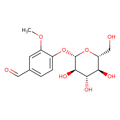 3-Methoxy-4-(((2S,3R,4S,5S,6R)-3,4,5-trihydroxy-6-(hydroxymethyl)tetrahydro-2H-pyran-2-yl)oxy)benzaldehyde