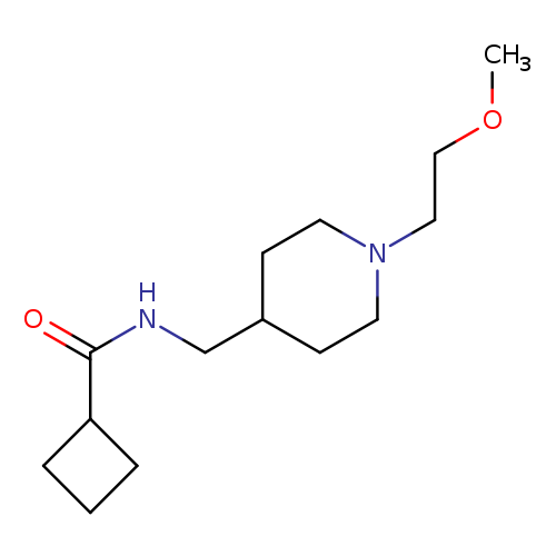 N-{[1-(2-methoxyethyl)piperidin-4-yl]methyl}cyclobutanecarboxamide