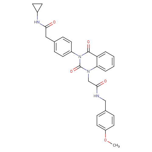 2-(3-{4-[(cyclopropylcarbamoyl)methyl]phenyl}-2,4-dioxo-1,2,3,4-tetrahydroquinazolin-1-yl)-N-[(4-methoxyphenyl)methyl]acetamide
