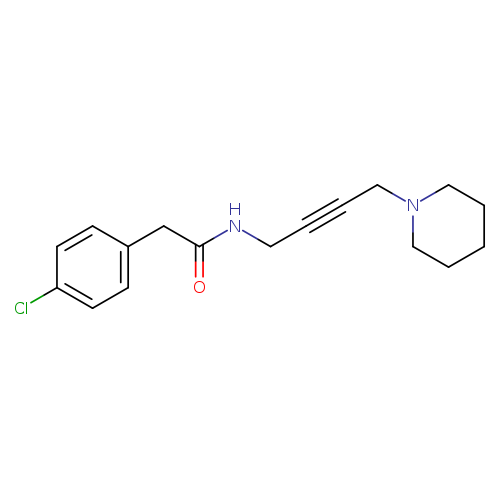 2-(4-chlorophenyl)-N-[4-(piperidin-1-yl)but-2-yn-1-yl]acetamide
