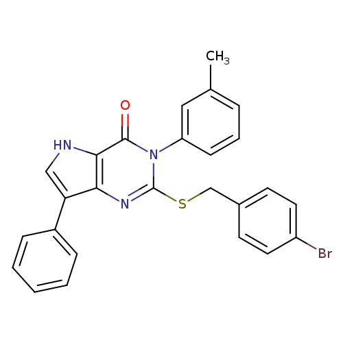 2-{[(4-bromophenyl)methyl]sulfanyl}-3-(3-methylphenyl)-7-phenyl-3H,4H,5H-pyrrolo[3,2-d]pyrimidin-4-one