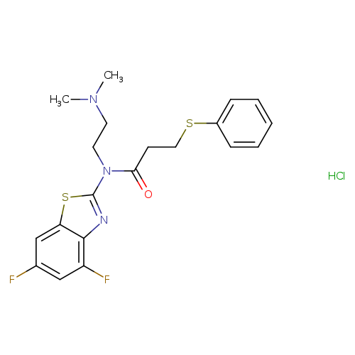 N-(4,6-difluoro-1,3-benzothiazol-2-yl)-N-[2-(dimethylamino)ethyl]-3-(phenylsulfanyl)propanamide hydrochloride