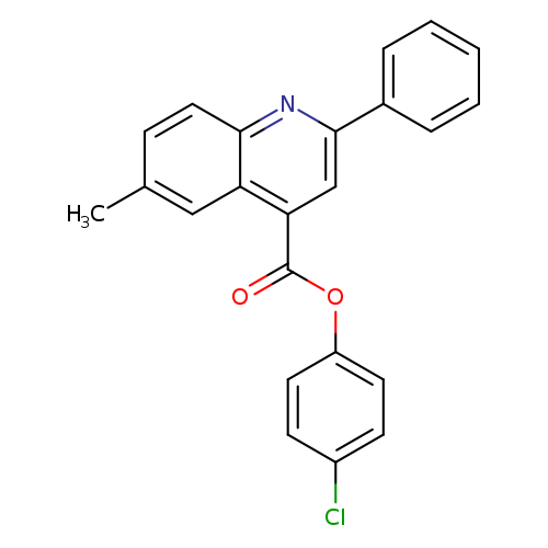 4-chlorophenyl 6-methyl-2-phenyl-4-quinolinecarboxylate
