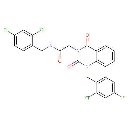 2-{1-[(2-chloro-4-fluorophenyl)methyl]-2,4-dioxo-1,2,3,4-tetrahydroquinazolin-3-yl}-N-[(2,4-dichlorophenyl)methyl]acetamide