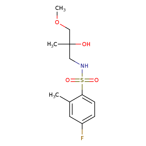 4-fluoro-N-(2-hydroxy-3-methoxy-2-methylpropyl)-2-methylbenzene-1-sulfonamide
