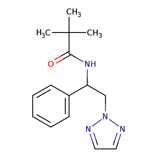 2,2-dimethyl-N-[1-phenyl-2-(2H-1,2,3-triazol-2-yl)ethyl]propanamide