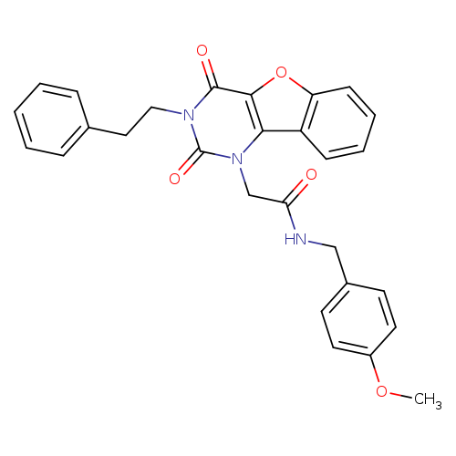 2-[4,6-dioxo-5-(2-phenylethyl)-8-oxa-3,5-diazatricyclo[7.4.0.0^{2,7}]trideca-1(9),2(7),10,12-tetraen-3-yl]-N-[(4-methoxyphenyl)methyl]acetamide