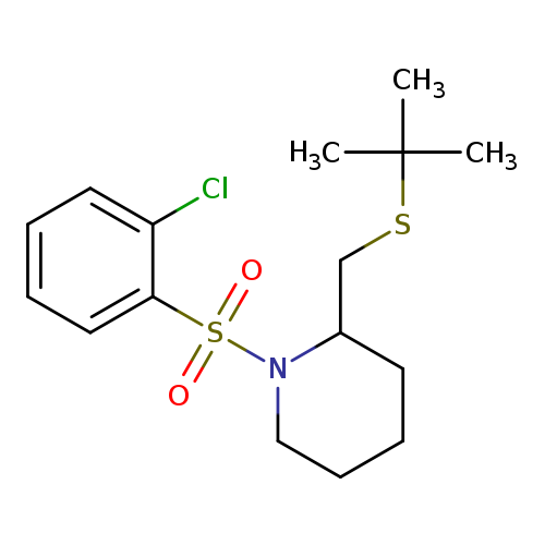 2-[(tert-butylsulfanyl)methyl]-1-(2-chlorobenzenesulfonyl)piperidine