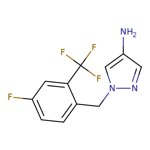 1-{[4-fluoro-2-(trifluoromethyl)phenyl]methyl}-1H-pyrazol-4-amine