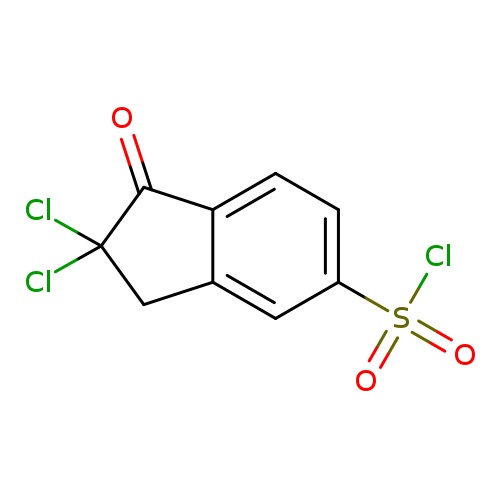 2,2-dichloro-1-oxo-2,3-dihydro-1H-indene-5-sulfonyl chloride