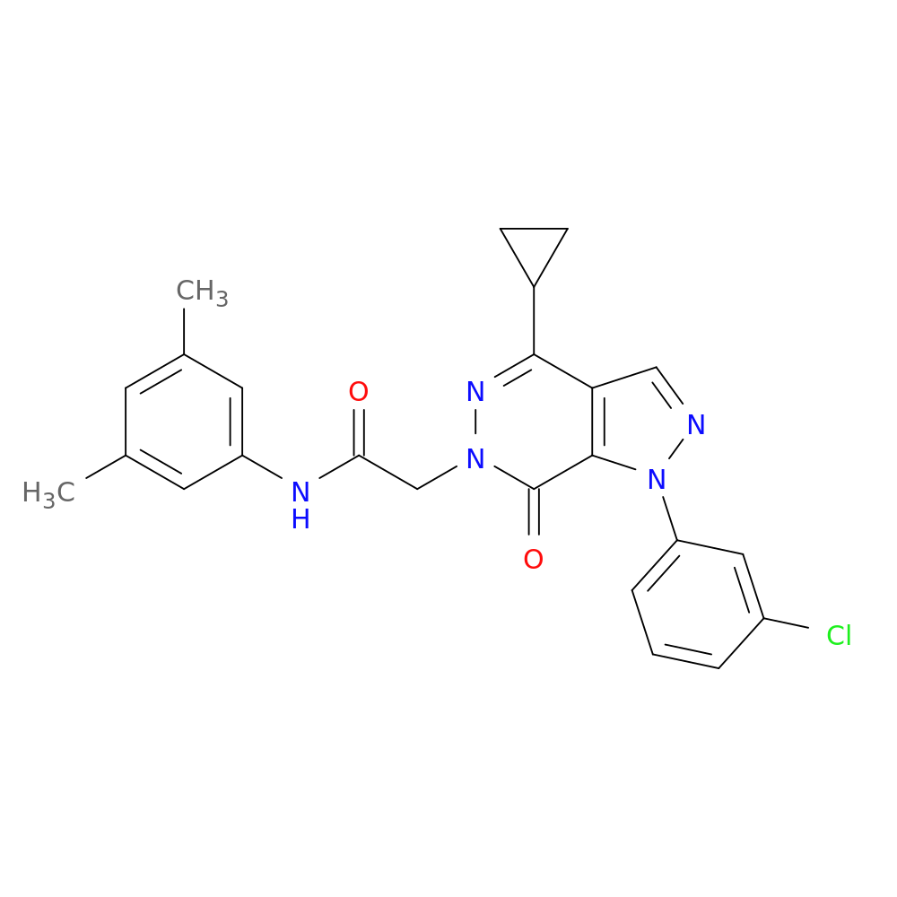 2-[1-(3-chlorophenyl)-4-cyclopropyl-7-oxo-1H,6H,7H-pyrazolo[3,4-d]pyridazin-6-yl]-N-(3,5-dimethylphenyl)acetamide