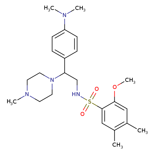 N-{2-[4-(dimethylamino)phenyl]-2-(4-methylpiperazin-1-yl)ethyl}-2-methoxy-4,5-dimethylbenzene-1-sulfonamide