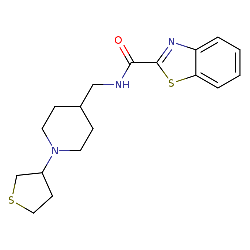 N-{[1-(thiolan-3-yl)piperidin-4-yl]methyl}-1,3-benzothiazole-2-carboxamide