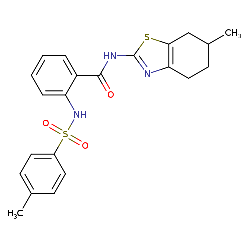 N-(6-methyl-4,5,6,7-tetrahydro-1,3-benzothiazol-2-yl)-2-(4-methylbenzenesulfonamido)benzamide