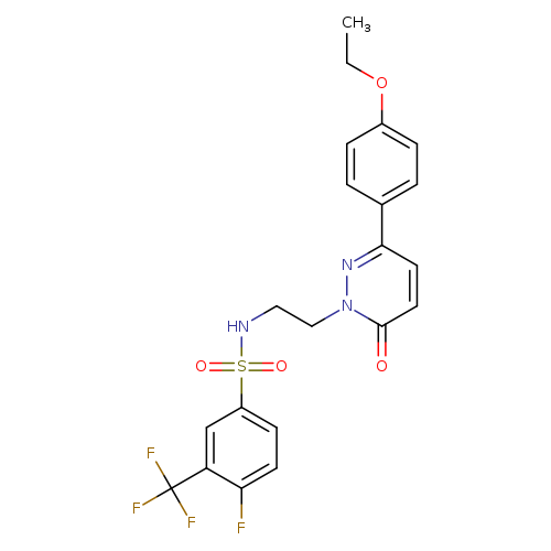 N-{2-[3-(4-ethoxyphenyl)-6-oxo-1,6-dihydropyridazin-1-yl]ethyl}-4-fluoro-3-(trifluoromethyl)benzene-1-sulfonamide