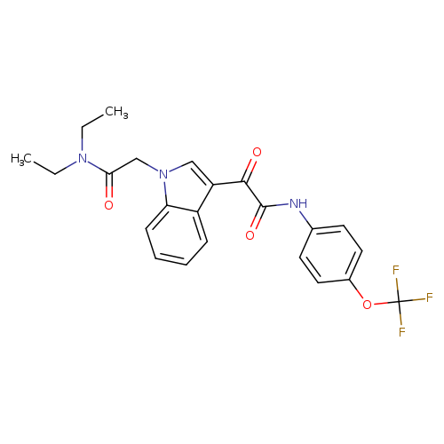 N,N-diethyl-2-[3-({[4-(trifluoromethoxy)phenyl]carbamoyl}carbonyl)-1H-indol-1-yl]acetamide